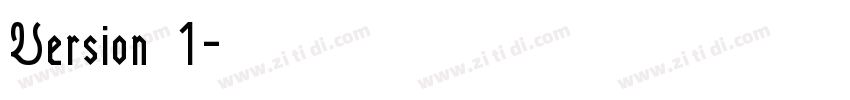 Version 1字体转换